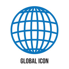 global icon from strategy collection. Thin linear global, business, technology outline icon isolated on white background. Line vector global sign, symbol for web and mobile in eps 10.
