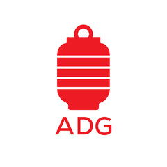 ADG Letter logo design template vector. ADG Business abstract connection vector logo. ADG icon circle logotype.
