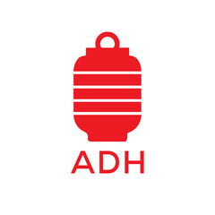 ADH Letter logo design template vector. ADH Business abstract connection vector logo. ADH icon circle logotype.
