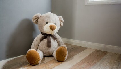 teddy bear on a floor