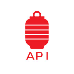 Obraz premium API Letter logo design template vector. API Business abstract connection vector logo. API icon circle logotype. 