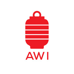 AWI Letter logo design template vector. AWI Business abstract connection vector logo. AWI icon circle logotype.
