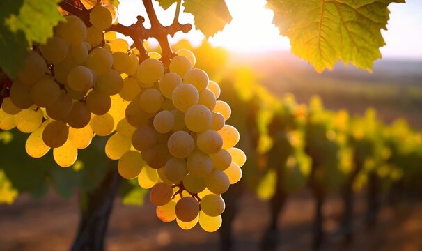 Grapes, vineyard, vineyard sunset photography