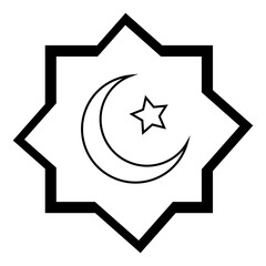 Islamic star isolate icon