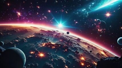 Space galaxy background, Space wallpaper, galaxy wallpaper, In space, there are lots of stars...