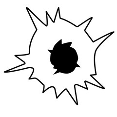 bullet hole icon
