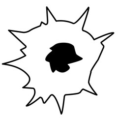 bullet hole icon