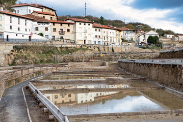 Obraz premium Paisaje de las Salinas de Añana en Alava, España