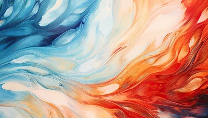 Gordijnen An orange swirl abstract with dark outlines illustration © tydeline