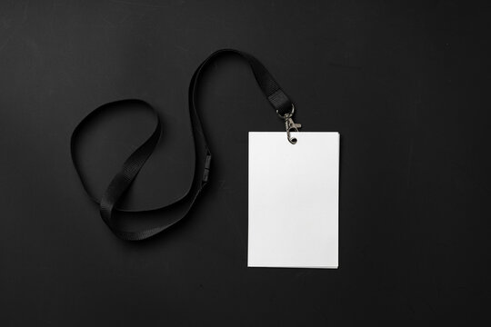 Blank badge mockup on black background copy space