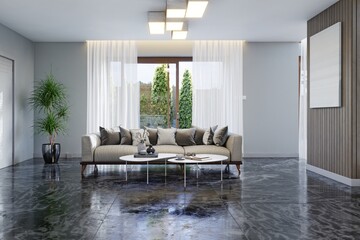 Interior of modern living room