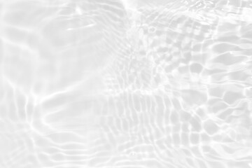 White water surface texture with ripples, splashes, and bubbles. Abstract summer banner background Water waves in sunlight with copy space cosmetic moisturizer micellar toner emulsion. White water.
