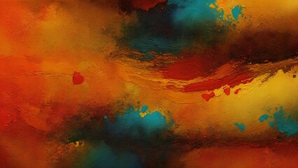Captivating orange oil paint abstract texture banner background 