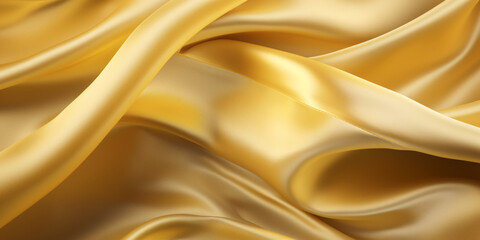 Obraz premium Shiny yellow silk fabric background
