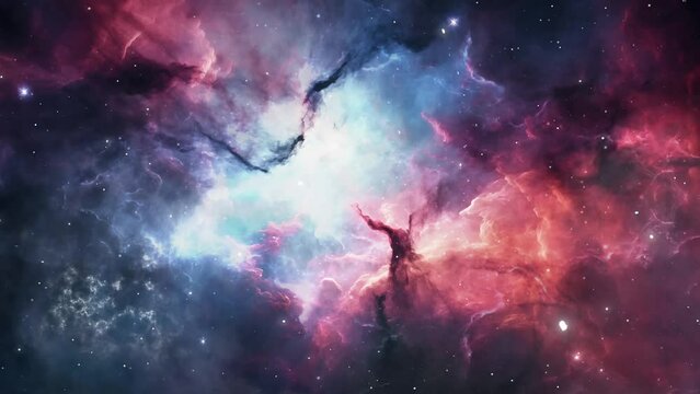 a mesmerizing astrophotography image of a nebulaic. galaxy in space. seamless looping overlay 4k virtual video animation background 