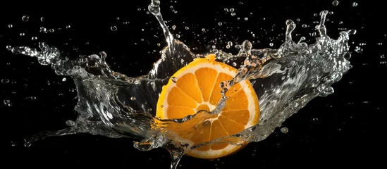 Poster orange in water splash © zaen_studio