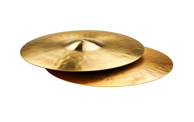 Metallic Cymbals on white background
