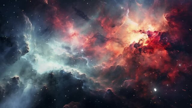 a mesmerizing astrophotography image of a nebulaic. nebula of space. seamless looping overlay 4k virtual video animation background 