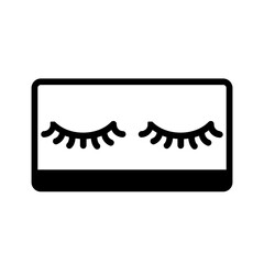 Vector solid black icon for Flare lashes