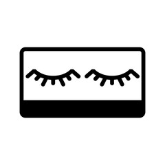 Vector solid black icon for Band lashes