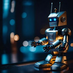 fictional unbranded isolated vintage toy robot