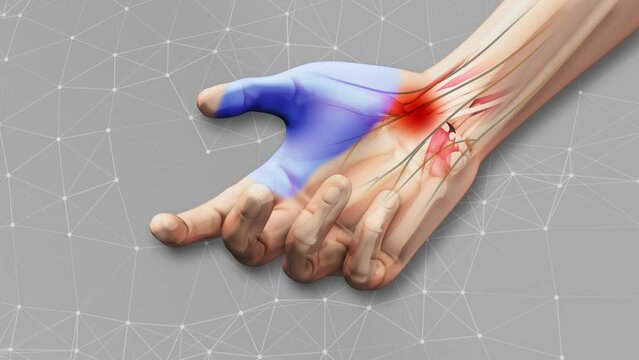 Carpal tunnel syndrome with plexus background