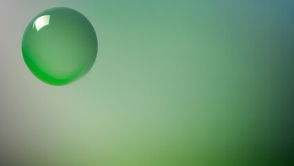 Green Bubble Gradient Orb Banner Background 