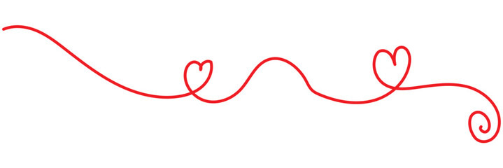 Romantic symbol drawing of hearts and pink heart shaped line background. Love doodle illustration for greeting card, web banner, invitation, wall art. in eps 10.
