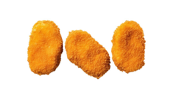 chicken nuggets isolated on white background