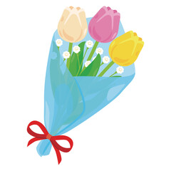 チューリップの花束