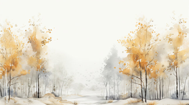 Watercolor white gray background
