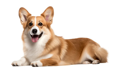 Majestic Corgi Isolation on white background