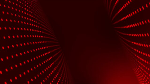 3D dotted animation pattern motion graphic movement round abstract geometric background design visual effect black red