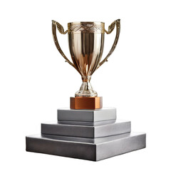 gold trophy isolated on transparent background, png, trophy	
 - obrazy, fototapety, plakaty
