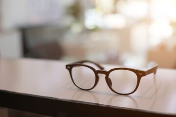 reading glasses on the table