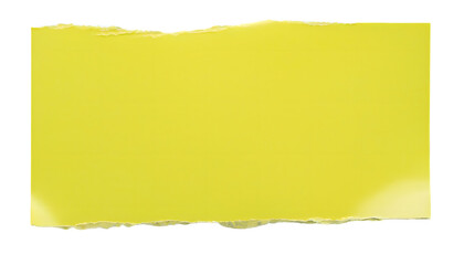 yellow torn sticky note isolated on white transparent background png