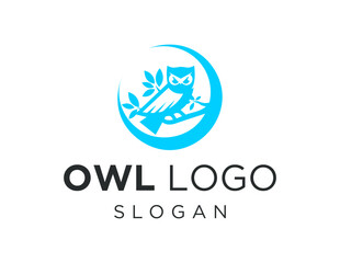 The logo design is about an Owl and was created using the Corel Draw 2018 application with a white background.