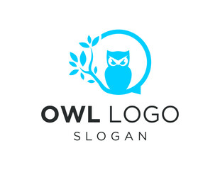 The logo design is about an Owl and was created using the Corel Draw 2018 application with a white background.
