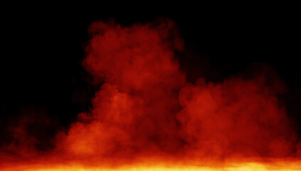 Abstract misty fog on isolated black background. Smoke stage studio. Texture overlays. The concept of aromatherapy.
