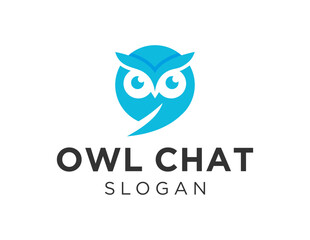 The logo design is about Owl Chat and was created using the Corel Draw 2018 application with a white background.