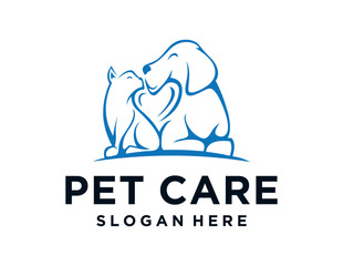 The logo design is about Pet Care and was created using the Corel Draw 2018 application with a white background.