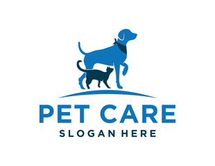 The logo design is about Pet Care and was created using the Corel Draw 2018 application with a white background.