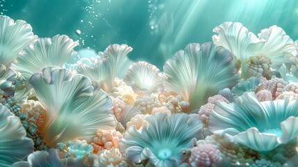 Fototapeta na wymiar Elevate your projects with mesmerizing underwater kingdom backgrounds.