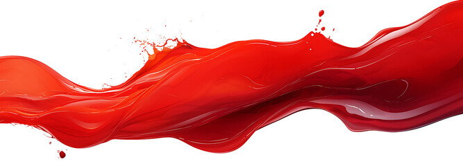 Dynamic Splash of Vibrant Red Paint PNG: A Display of Motion and Fluidity
