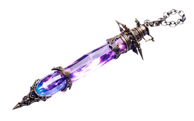 Crystal Wand Pendant on transparent background