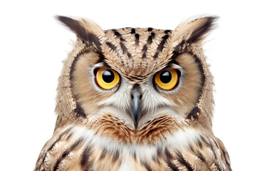 Intelligent Owl Artwork on transparent background