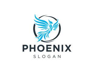 The logo design is about Phoenix and was created using the Corel Draw 2018 application with a white background.