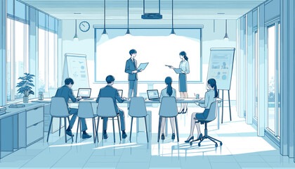 Fototapeta premium Concept vector illustration of business situation.