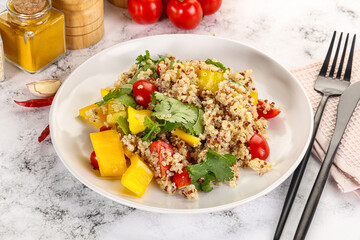 Dietary vegetarian quinoa with vegetables