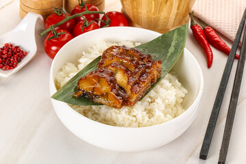 Grilled eel with steamed rice